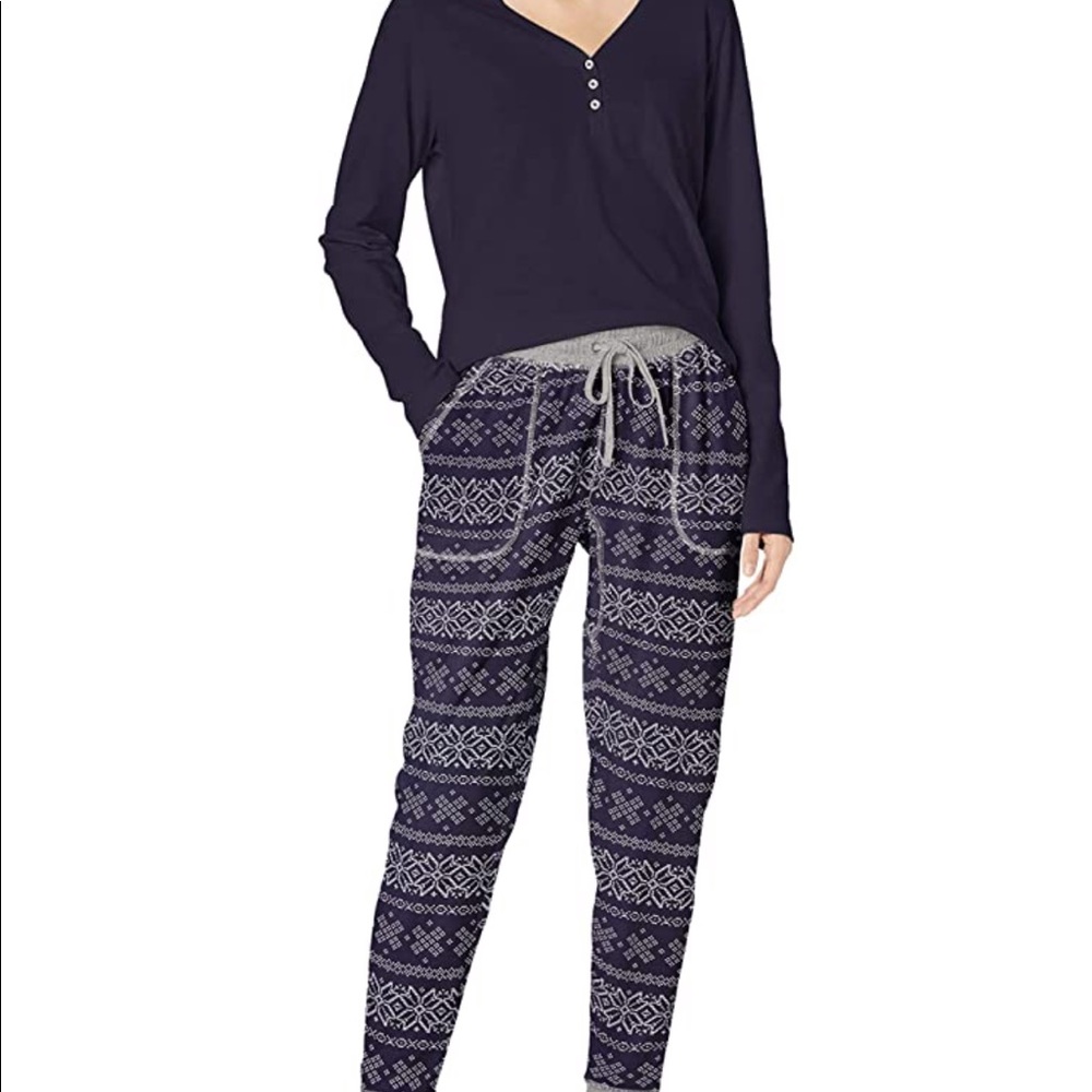 Long sleeve Henley & jogger pajama lounge set